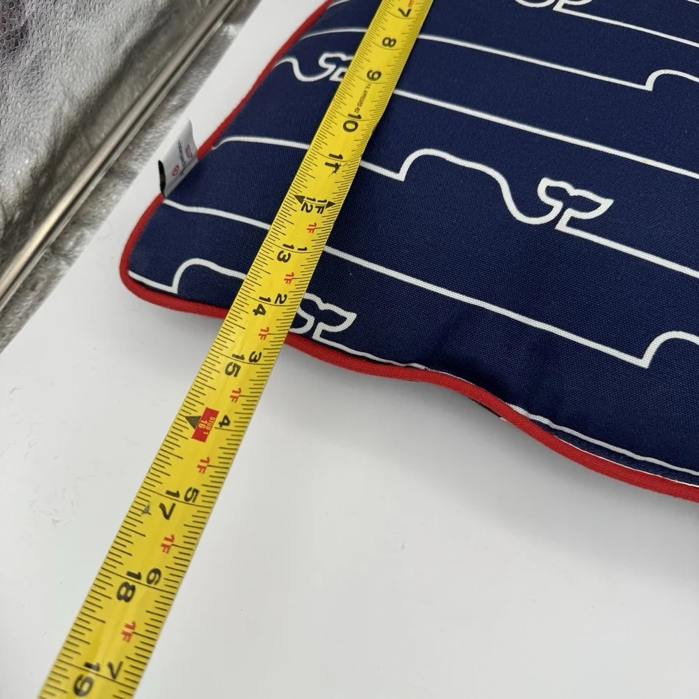 Vineyard Vines Target 14x20 Whale Line Lumbar Pillow Red White Navy Home